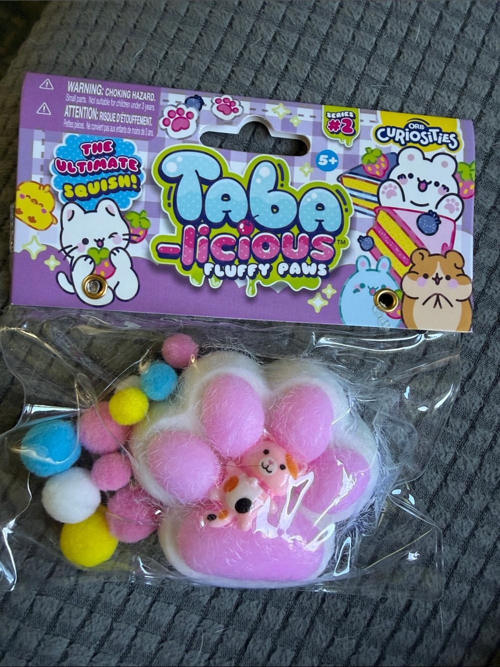 ORB Curiosities- TABA-licious Fluffy Paws (Pink/White) (NWT)